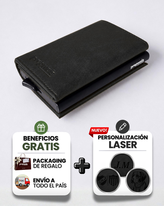 Tarjetero Simple Negro