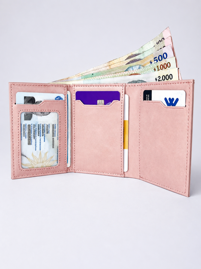 Tarjetero Esencial Rosa Pastel