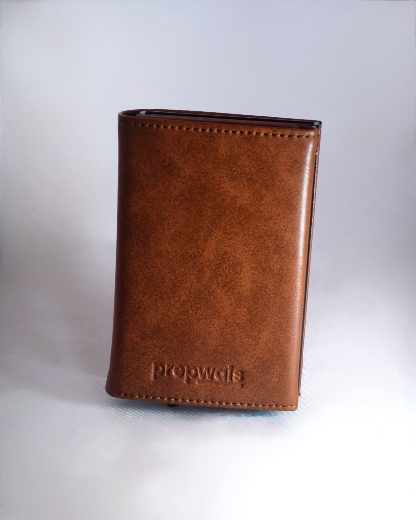 Tarjetero Simple Marrón