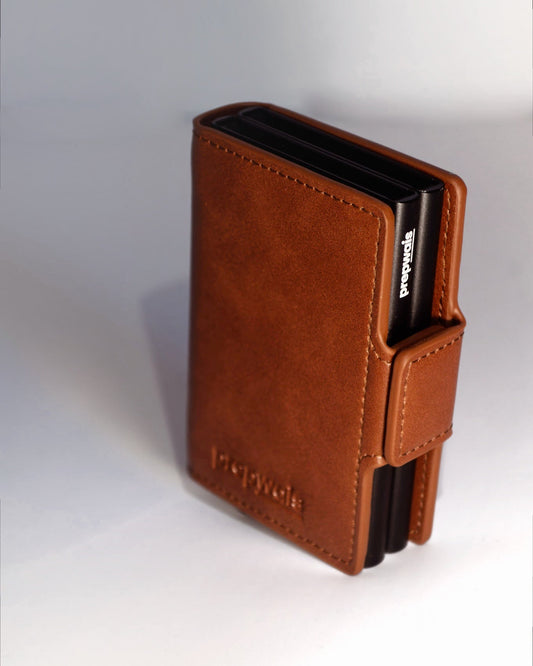 Tarjetero Doble Marrón